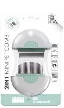 2 In 1 Mini Pet Comb For Short Hair Green