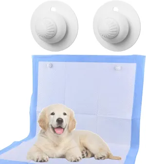 2 Pack Pee Pad Holder for Leg Lifting Dogs, Self Adhesive Wee Wee Pad Clips, Pin in Pad on Wall to Protect from Messing Up Wall, Floor, Furniture, Work for Puppy Urine Training