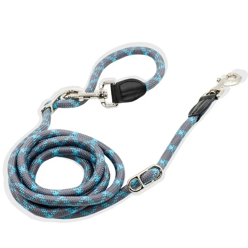 2.6M Hands Free Dog Slip Leash Multifunctional Dog Training Leads Nylon Double Leash