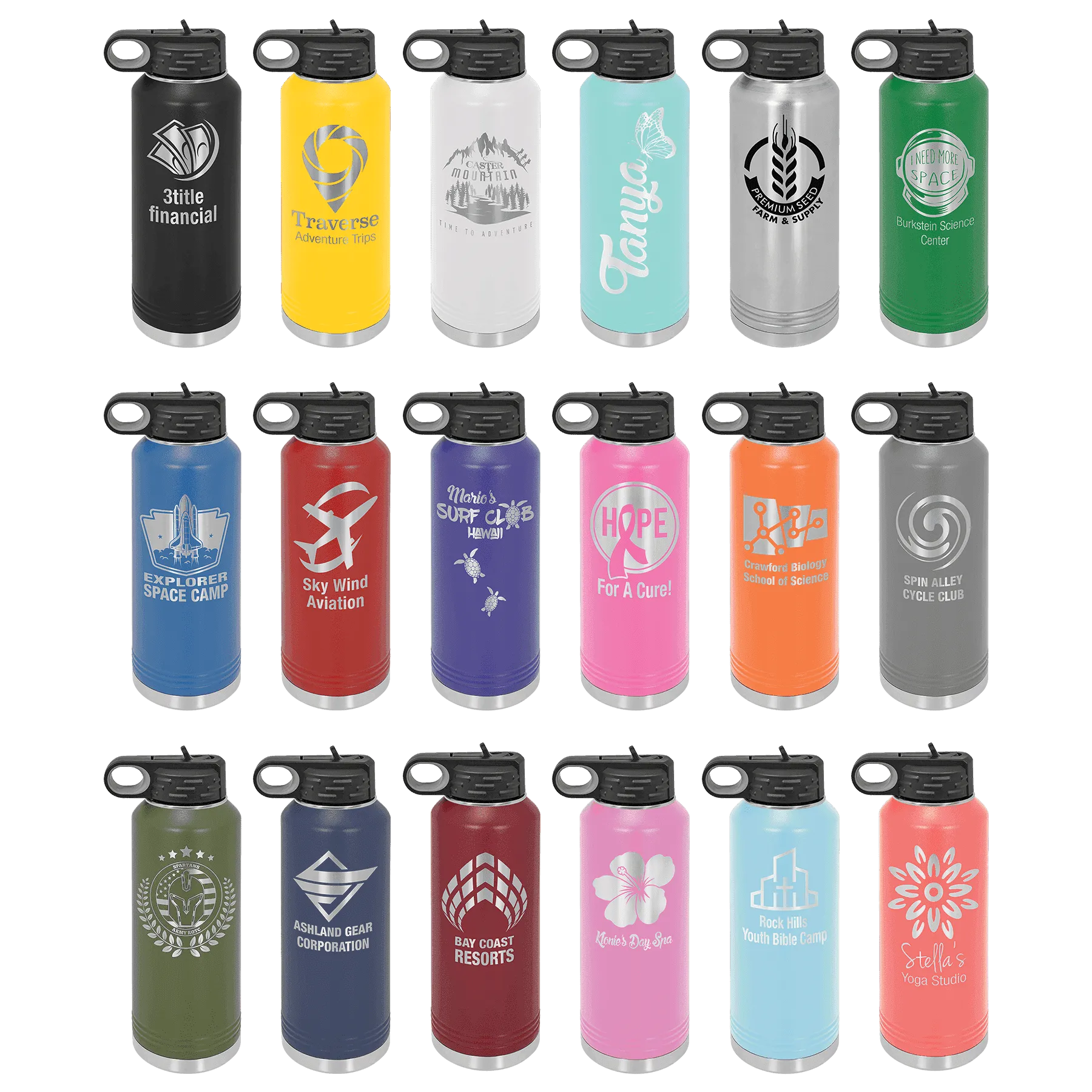 40oz Stainless Steel Water Bottles