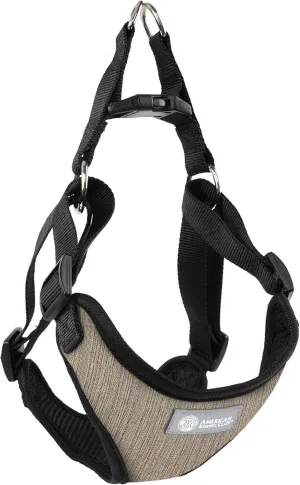 AKC Premium Padded Step-in Dog Harness  Soft Comfort Fit with Dual D-Ring No Pull Control  Small, Medium, Large  Blue, Gray, Green, Tan