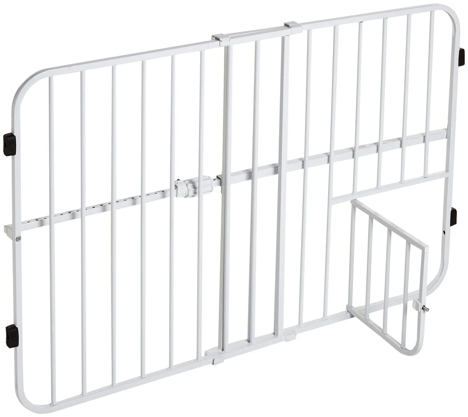 Carlson Pet Expandable Metal Pet Gate with 8X8" Pet Door -White - L: 26-30" X W: 2" X H: 24"