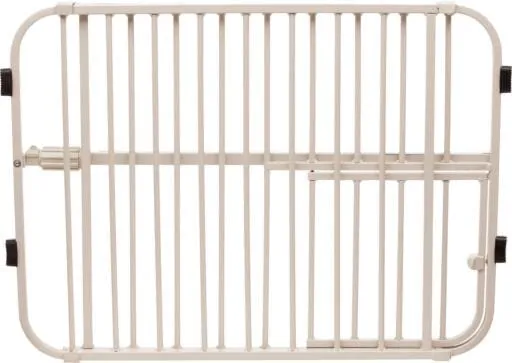 Carlson Pet Expandable Metal Pet Gate with 8X8" Pet Door -White - L: 26-30" X W: 2" X H: 24"
