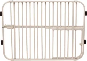 Carlson Pet Expandable Metal Pet Gate with 8X8" Pet Door -White - L: 26-30" X W: 2" X H: 24"