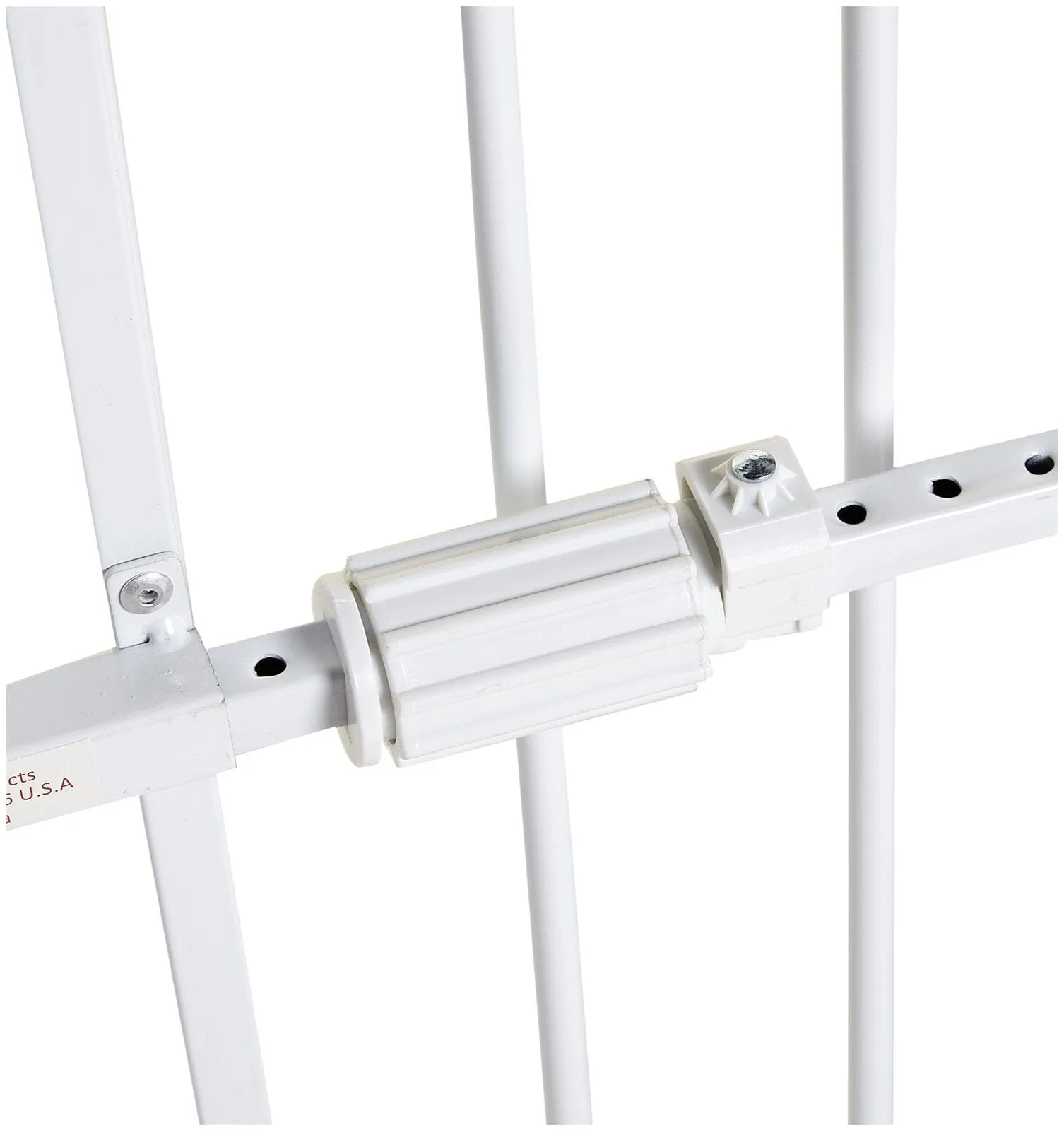 Carlson Pet Expandable Metal Pet Gate with 8X8" Pet Door -White - L: 26-30" X W: 2" X H: 24"