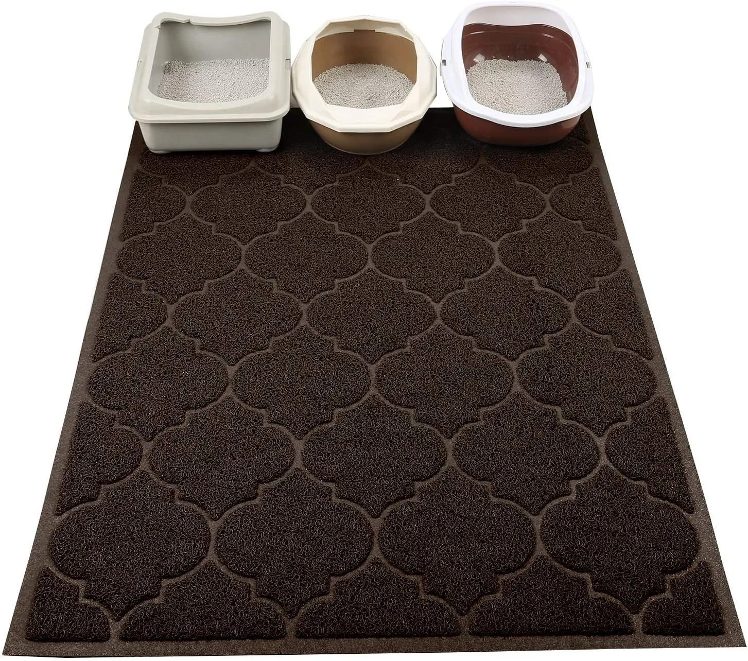Cat Litter Mat, XL Super Size, Phthalate Free, Easy to Clean, 46x35 Inches, Durable, Soft on Paws, Large Litter Mat.