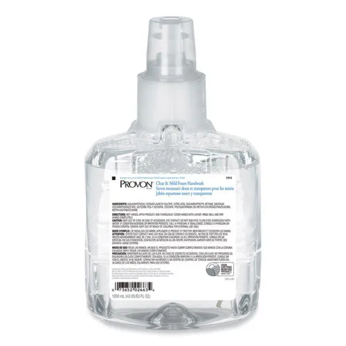 Clear And Mild Foam Hand Wash, Unscented, 1,200 Ml Refill, 2/carton