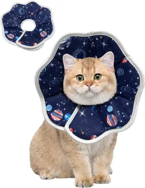 Cute,Soft Cat Recovery Collar,Adjustable Pet Cat Cone Collar,Pet Neck Donut Protective Recovery Cone for Cat-Comfortable Lightweight Elizabethan Collar for Kitten Prevent from Lick Wound