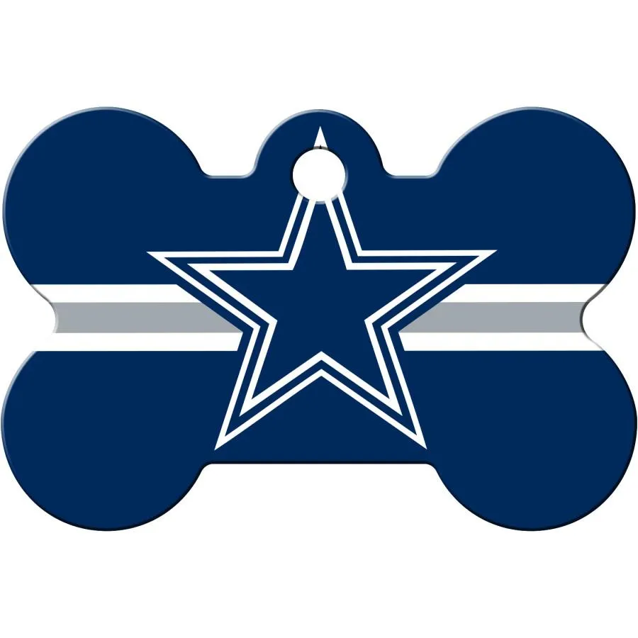 Dallas Cowboys NFL Pet ID Tag - Large Bone