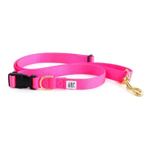 Dog Bone Adjustable Leash 3-6ft, Hand Held/ Hands Free, Pink