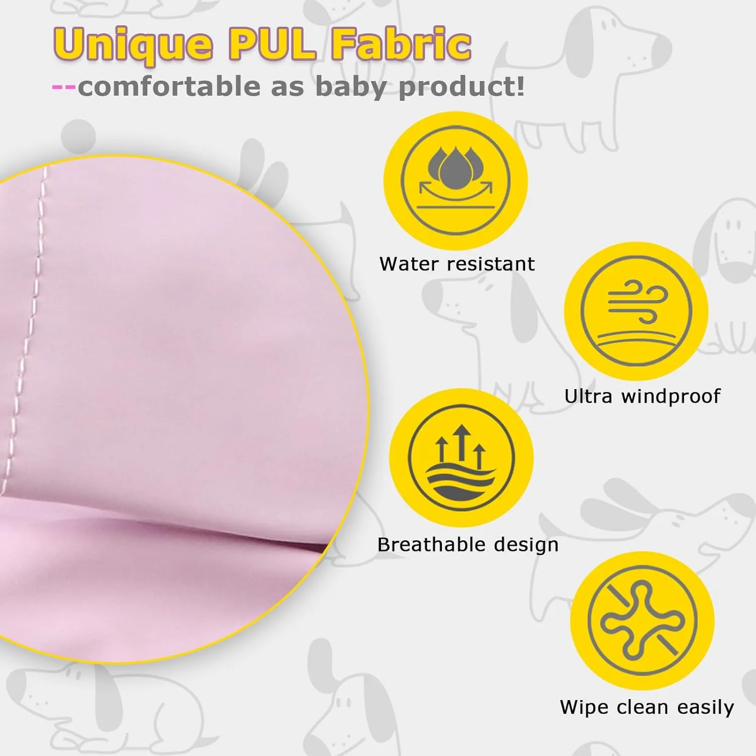 Dog Raincoat, Dog Rain,Water and Snow Proof Jacket with Hood, Leash Hole and Reflective Strap, Lightweight Puppy Clothes, Stylish Streetwear Outfit for Small Medium Dogs (Pink,XL)