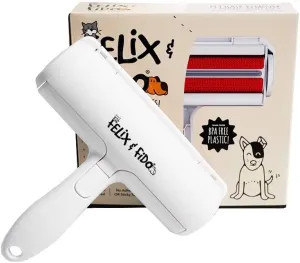 Felix & Fido Reusable Lint and Pet Hair Remover - Portable & Washable Lint Roller Removes Dog Fur, Lint, Pet Fur, Dander & Cat Hair from Clothes & Furniture - Reusable Cleaning Tools & Pet Supplies