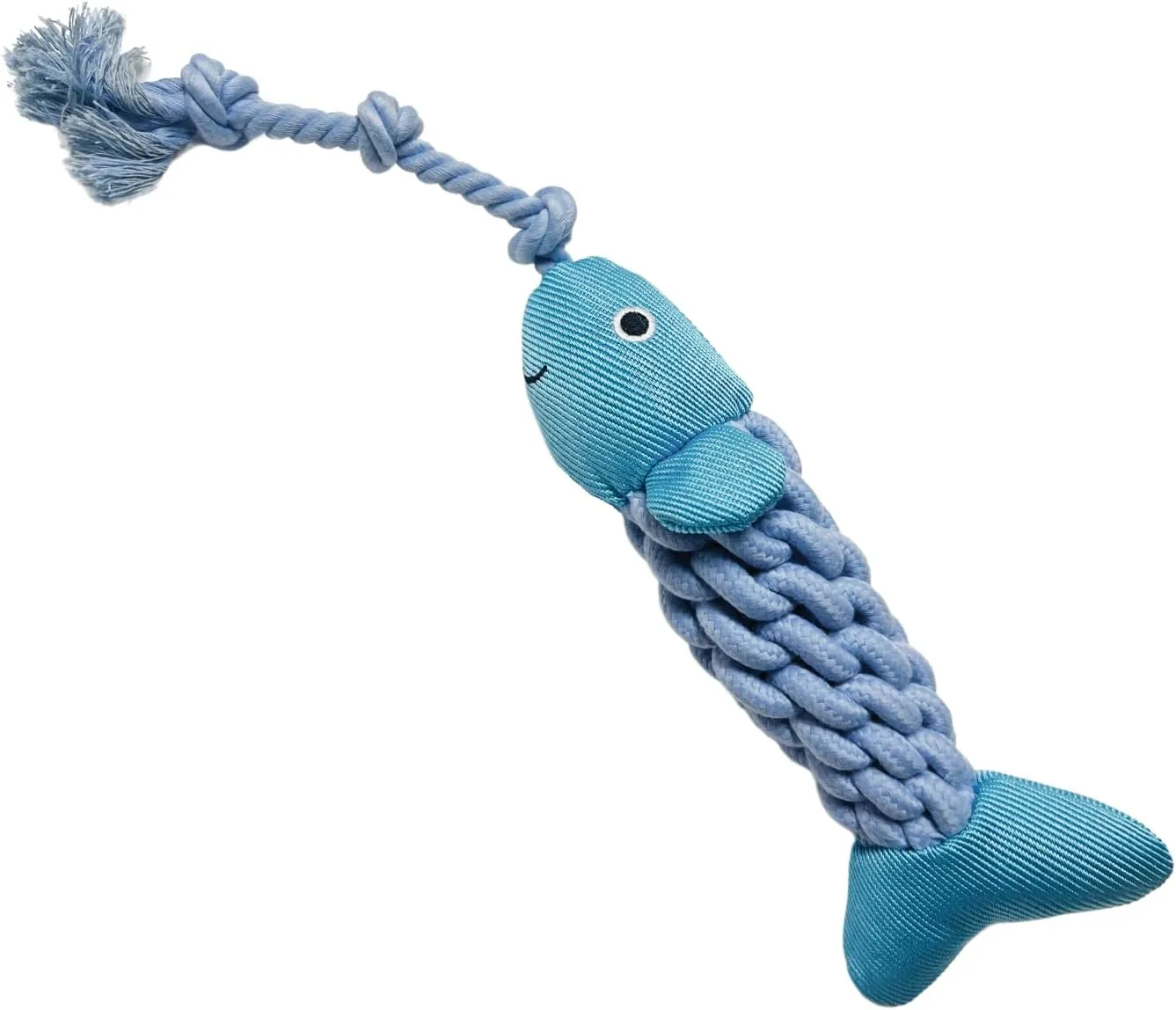 Fish Dog Toy with Rope - Fun for Some Small, Medium, and Large Breeds - Squeaky Playtime by HappyDoggys