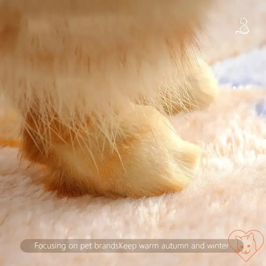 Flannel Paw Print Cat Blanket – Soft, Warm, and Fur-Free Universal Pet Blanket