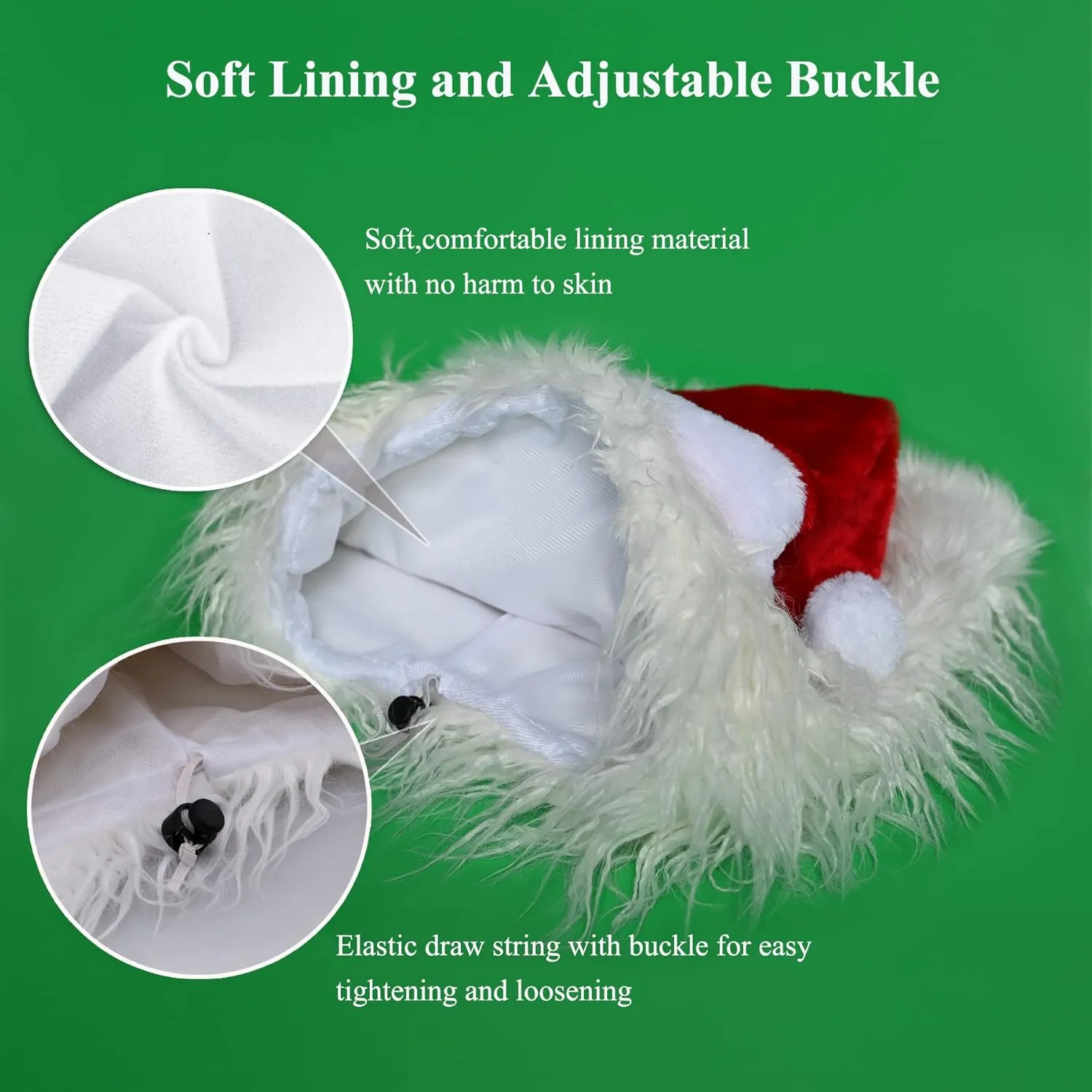 Funny Reindeer Moose Dog Costume - Cute Furry Pet Wig for Halloween & Christmas - Santa Claus Pet Clothing Accessory (Size L)