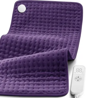 Heating Pad for Back, Cramps, Neck Pain Relief, Moist Dry Heat Options Heat Pads with 6 Heat Settings, 4 Timer Settings, Auto Shut-Off, Machine Washable, 17" x 33", Christmas Gifts for Women, Grandma
