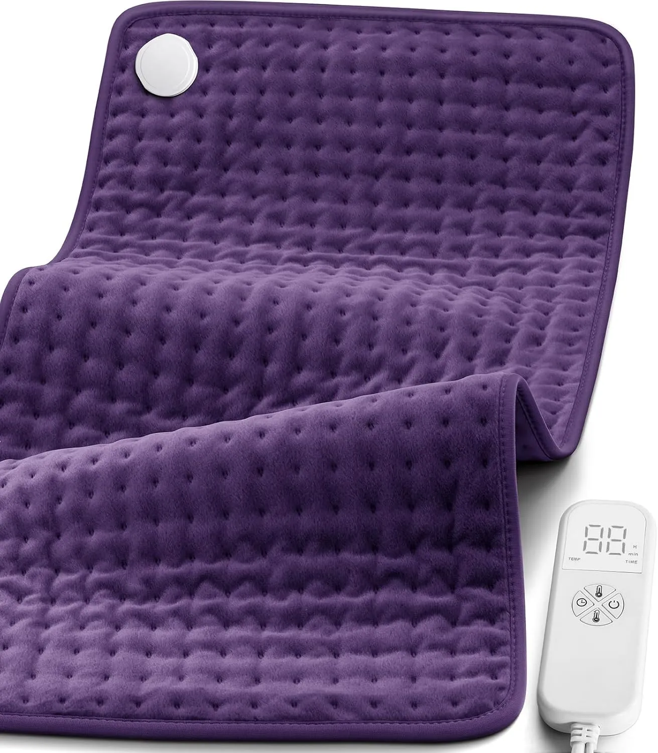 Heating Pad for Back, Cramps, Neck Pain Relief, Moist Dry Heat Options Heat Pads with 6 Heat Settings, 4 Timer Settings, Auto Shut-Off, Machine Washable, 17" x 33", Christmas Gifts for Women, Grandma