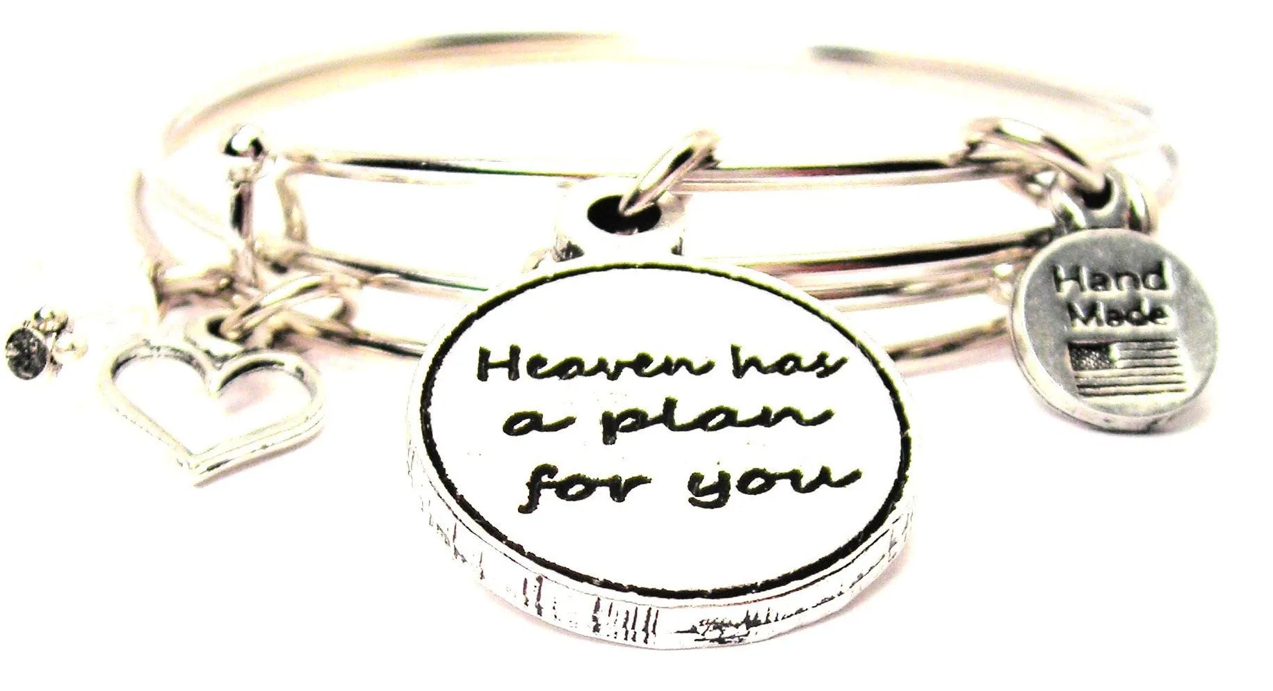 Heaven Has A Plan For You Expandable Bangle Bracelet Set