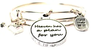 Heaven Has A Plan For You Expandable Bangle Bracelet Set