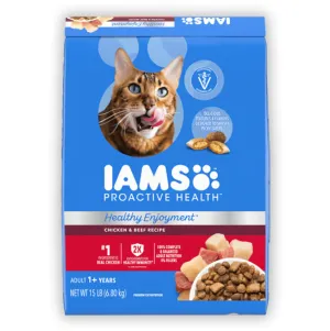Iams Healthy Enoyment Adult Chicken & Beef Dry Cat Food