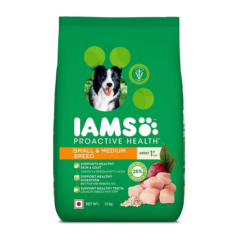 IAMS Proactive Health Adult Small and Medium Breed (1  Yrs) Chicken, Dry Dog Food