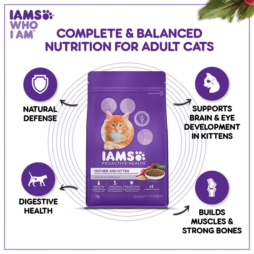 IAMS Proactive Health Chicken Premium Mother and Kitten Cat Dry Food
