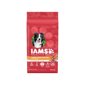 IAMS PROACTIVE HEALTH Dog Food Dry Minichunks Adult, Lamb & Rice, 1.5 kg