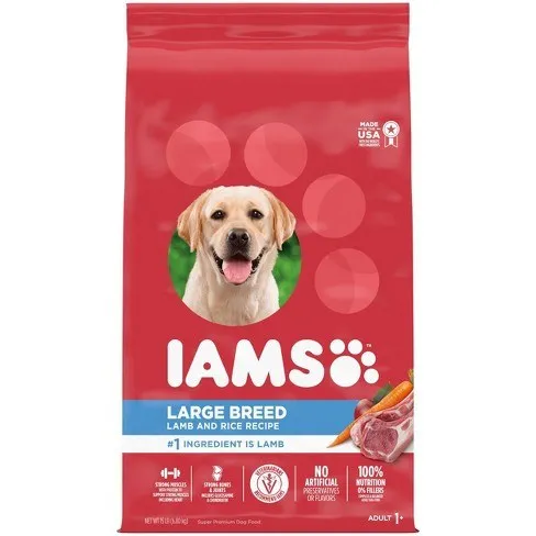 Iams ProActive Health Large Breed Lamb & Rice Adult Dry Dog Food - 15 lb Bag