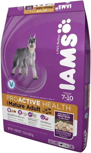 Iams ProActive Health Mature Adult and Senior Real Chicken Dry Dog Food - 15 lb Bag