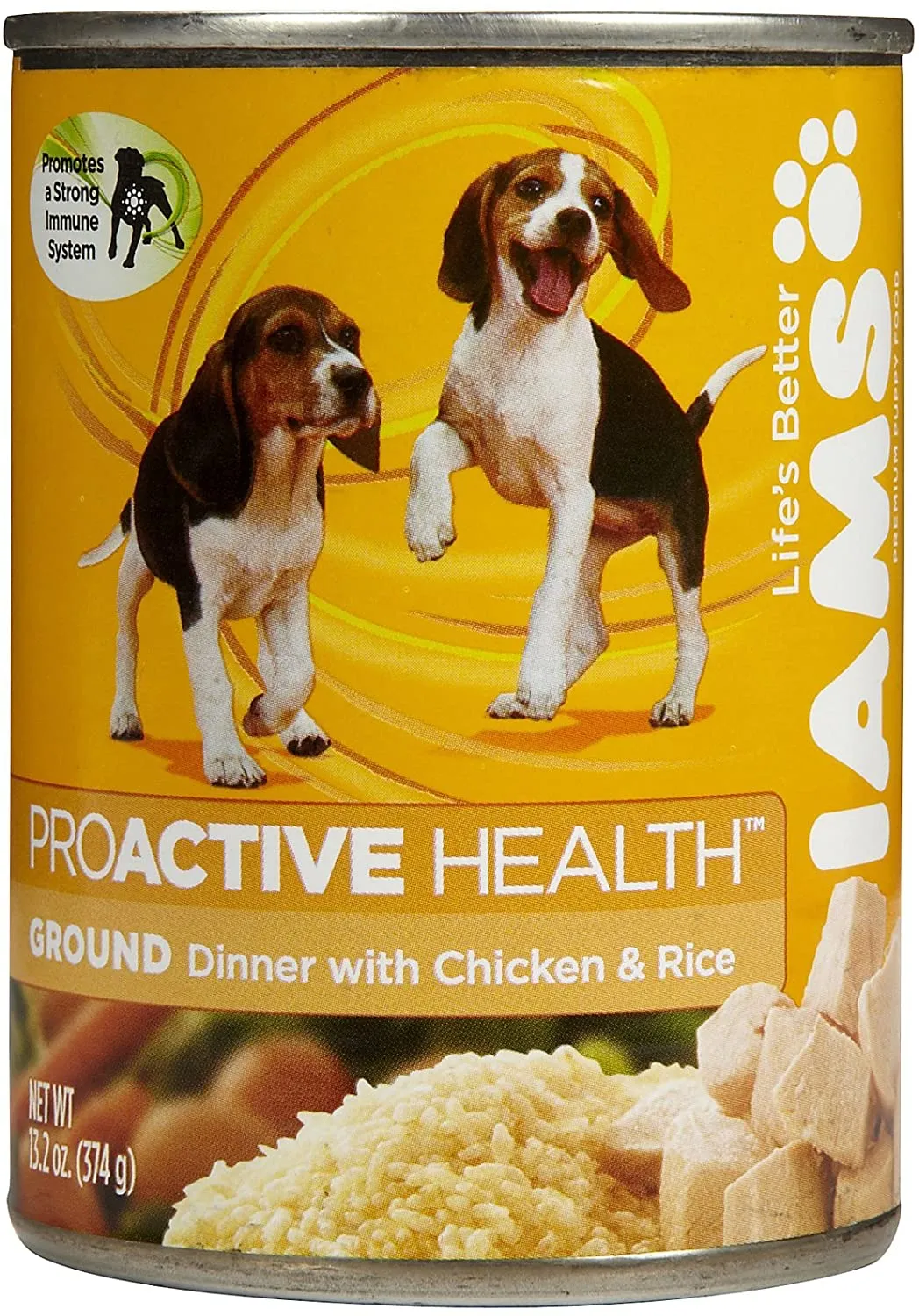 Iams ProActive Puppy Ground Dinner with Chicken and Rice Canned Dog Food - 13 oz - Case of 12