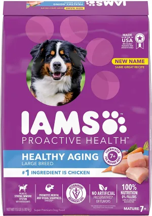 Iams ProActive Weight Management Mature Adult and Senior Large Breed Dry Dog Food - 15 lb Bag