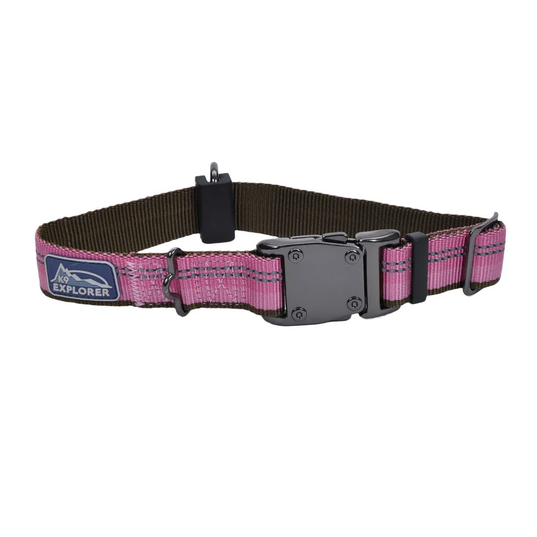 K9 Explorer® Reflective Adjustable Dog Collar, Rosebud Medium