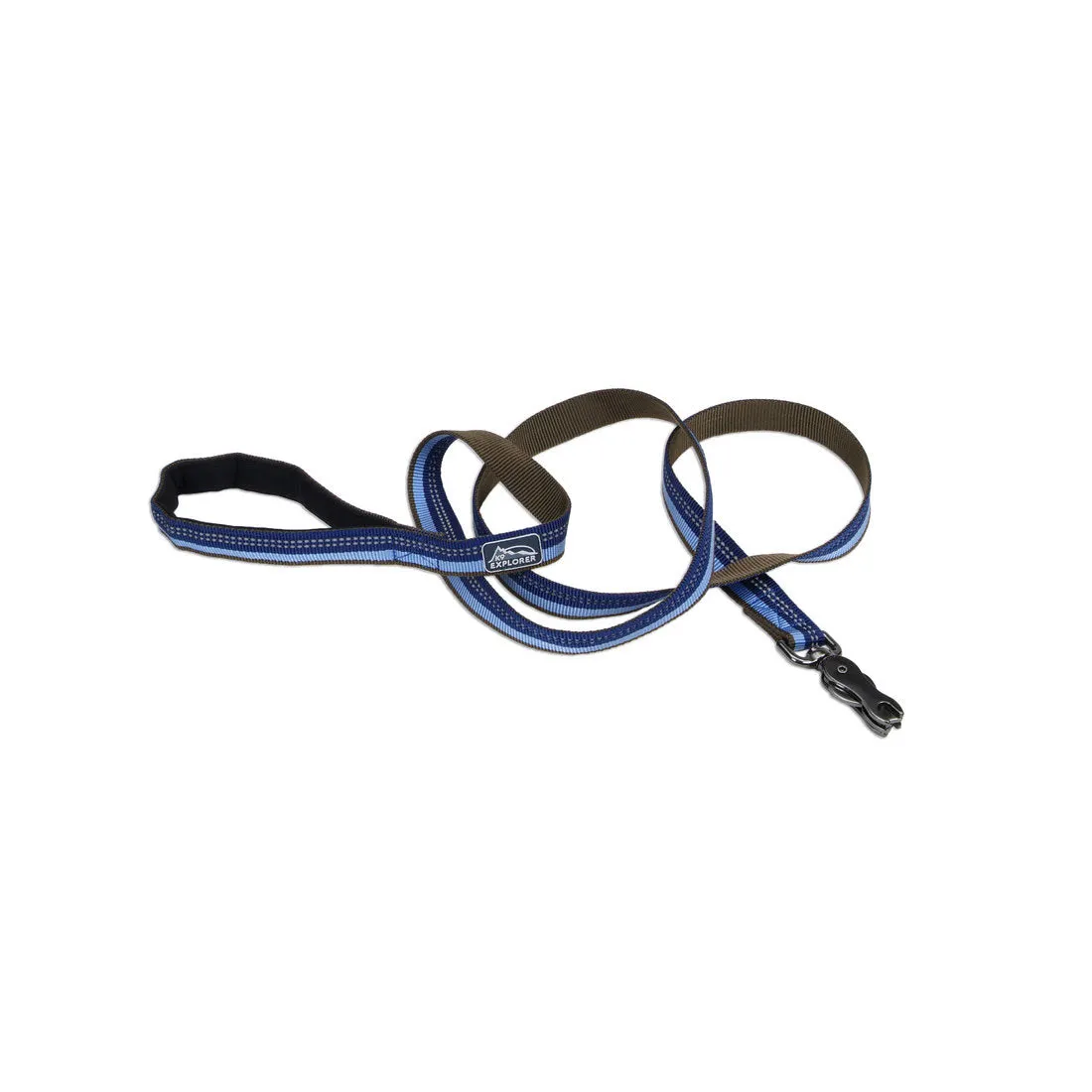 K9 Explorer® Reflective Dog Leash with Scissor Snap, Blue 1" x 6'