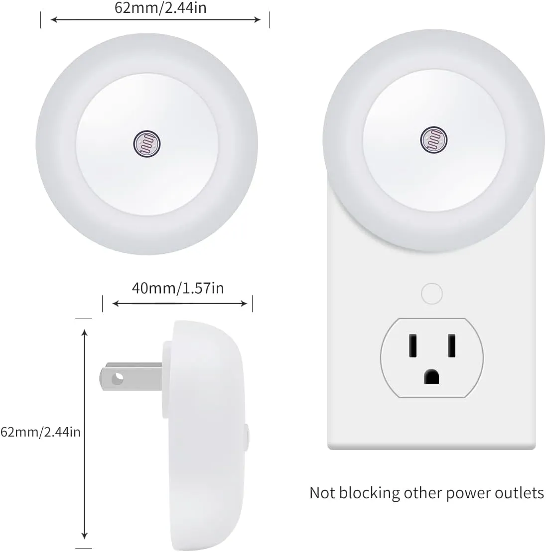 KINUR 6 Pack Amber Night Light, LED Night Lights Plug into Wall with Dusk to Dawn sensors, Plug in Night Lights for Kids Room, Bedroom, Bathroom, Baby Nursery,Stair Lights, Hallway Light