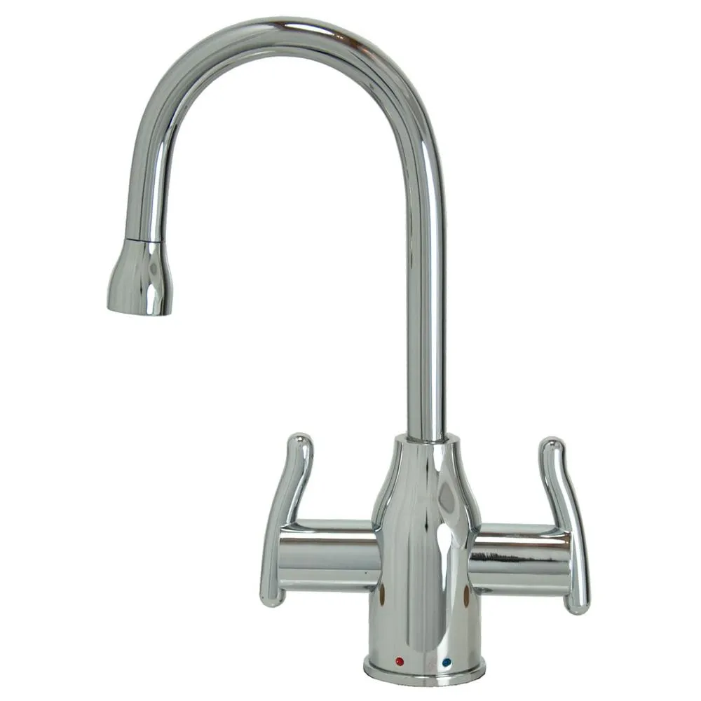 Mountain Plumbing MT1801-NL Francis Anthony Collection Hot & Cold Water Faucet with Modern Curved Body & Handles