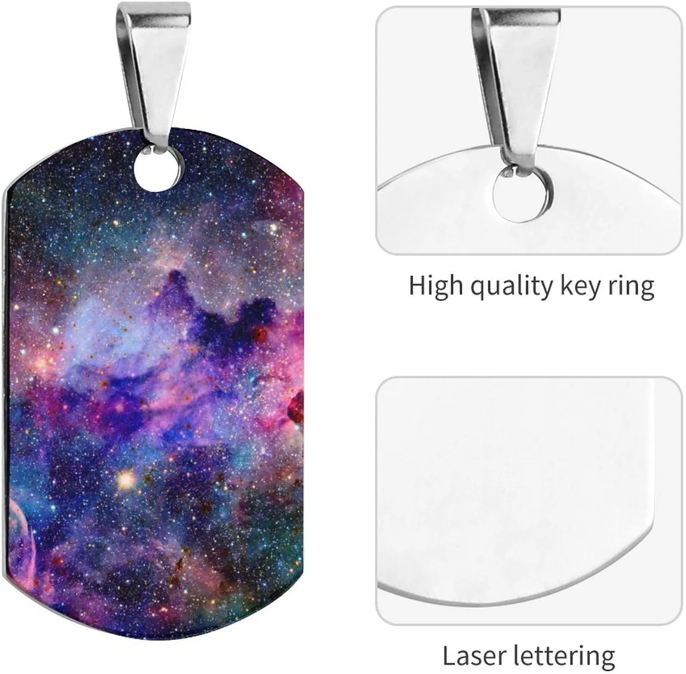 Nebula Pet ID Tags Personalized Stainless Steel Dog and Cat Tags Cute Collar Tag Dog Tags