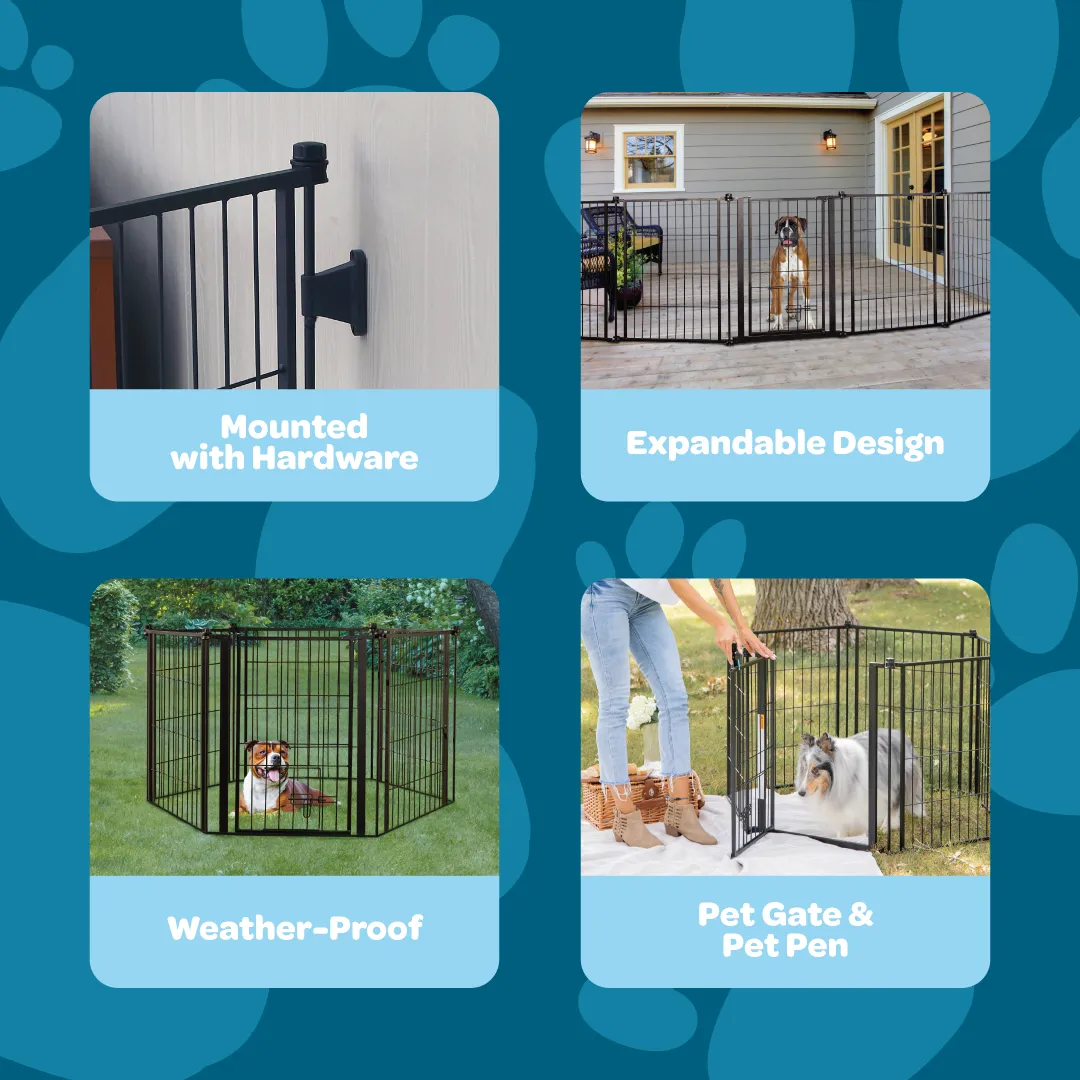 Outdoor Super Wide Pet Pen & Gate