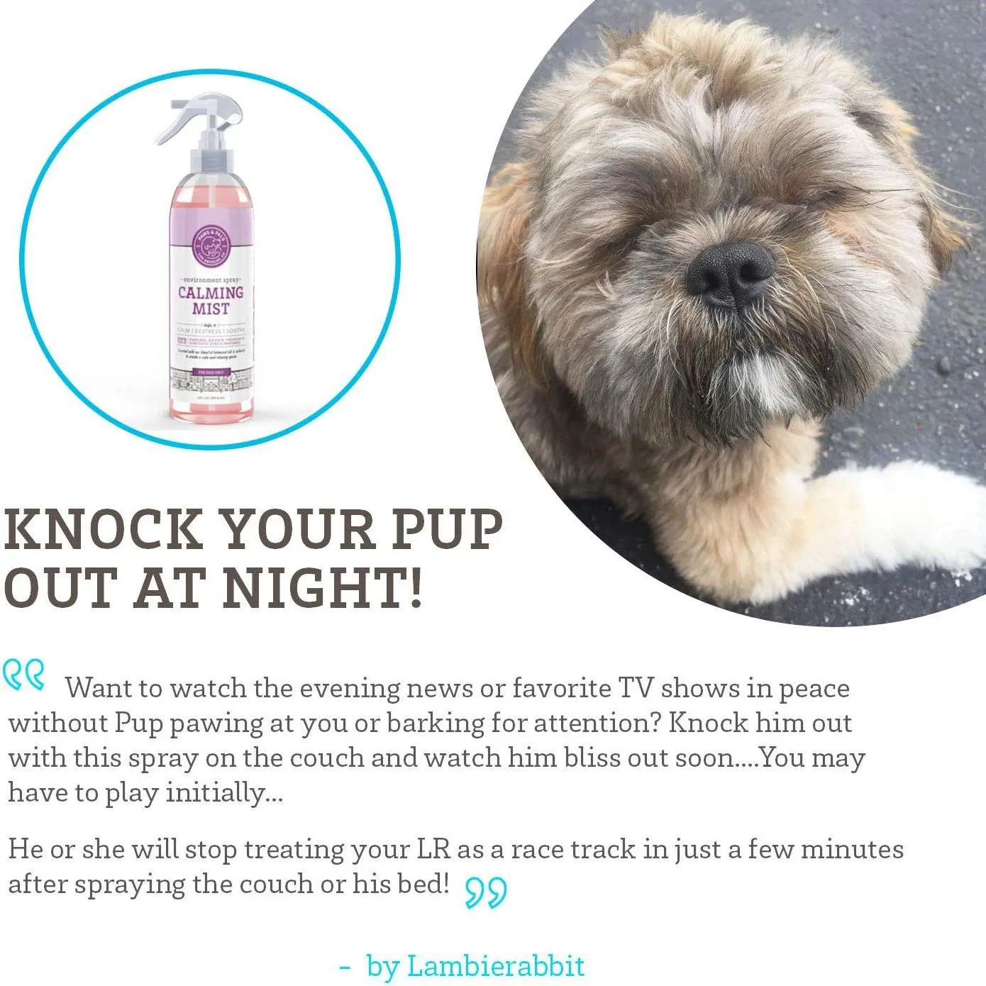 Paws & Pals Pet Natural Calming Spray Cologne or Chews Treat for Dogs and Cats