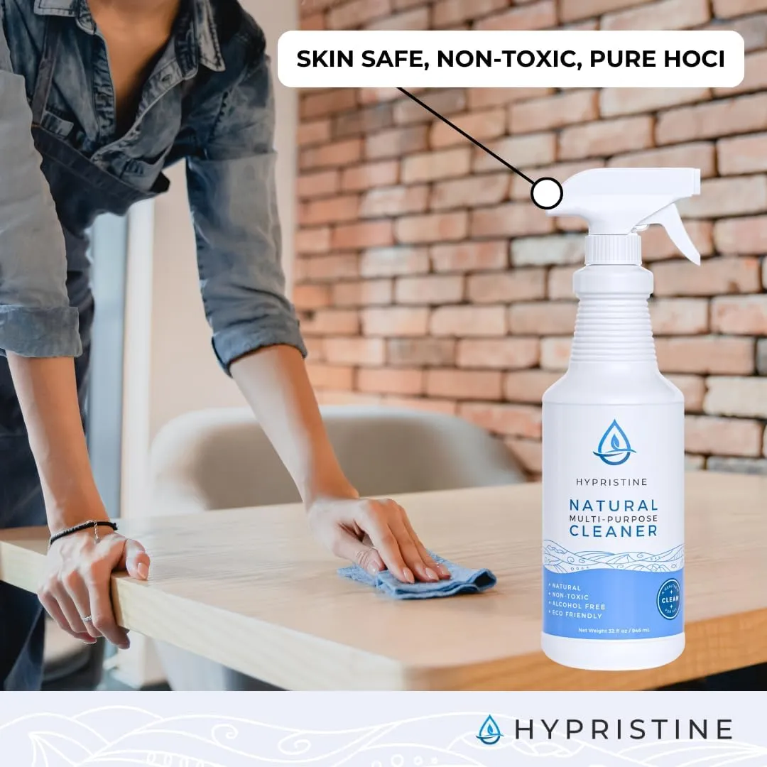 PURE Hypochlorous Acid Spray, Multi-Purpose Cleaner, Superior Shelf Life, 0% Bleach, 0% Alcohol, Food Contact Safe, Eliminate Non-Living Allergens, Remove Pet Odor, Clean Any Surface