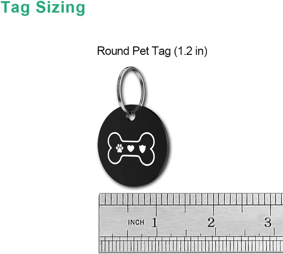 QR Code Stainless Steel Pet ID Tags