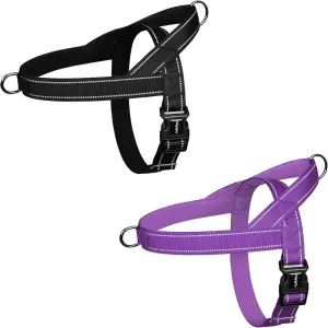 rabbitgoo Dog Harness No Pull, Quick Fit for Large Dogs with Soft Padded Handle, Chest Adjustable Reflective Pet Vest, No Choke Escape Proof for Walking Training
