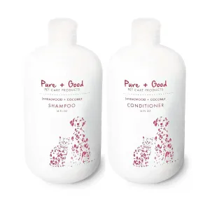 Sandalwood   Coconut Dog Shampoo/Conditioner Set