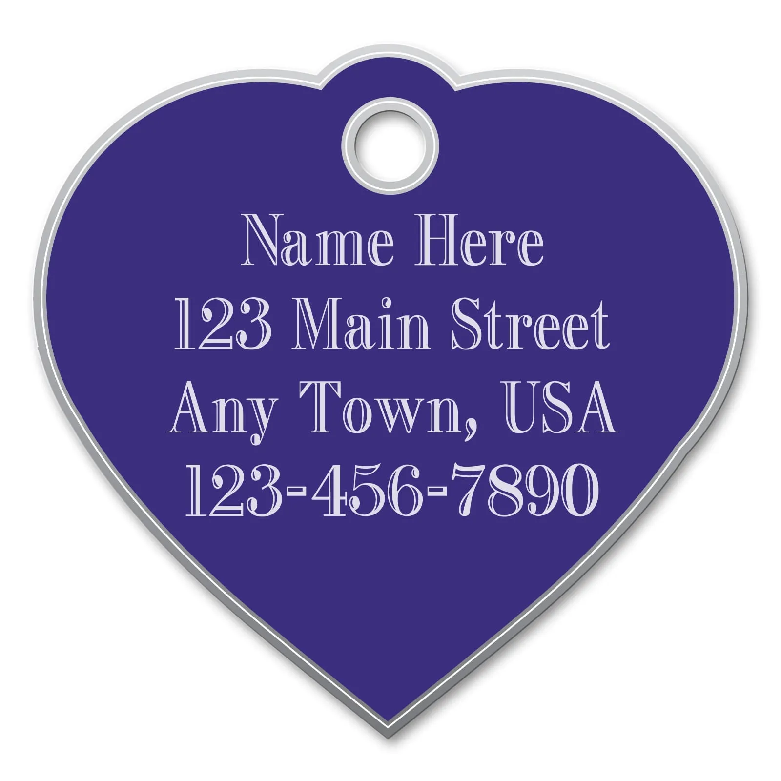 Small Heart Shaped Dog Tags