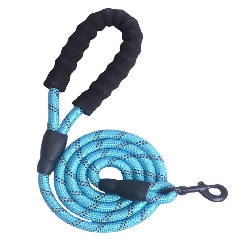 Strong Heavy Duty Dog Leash with Comfortable Padded Handle Reflective Threads