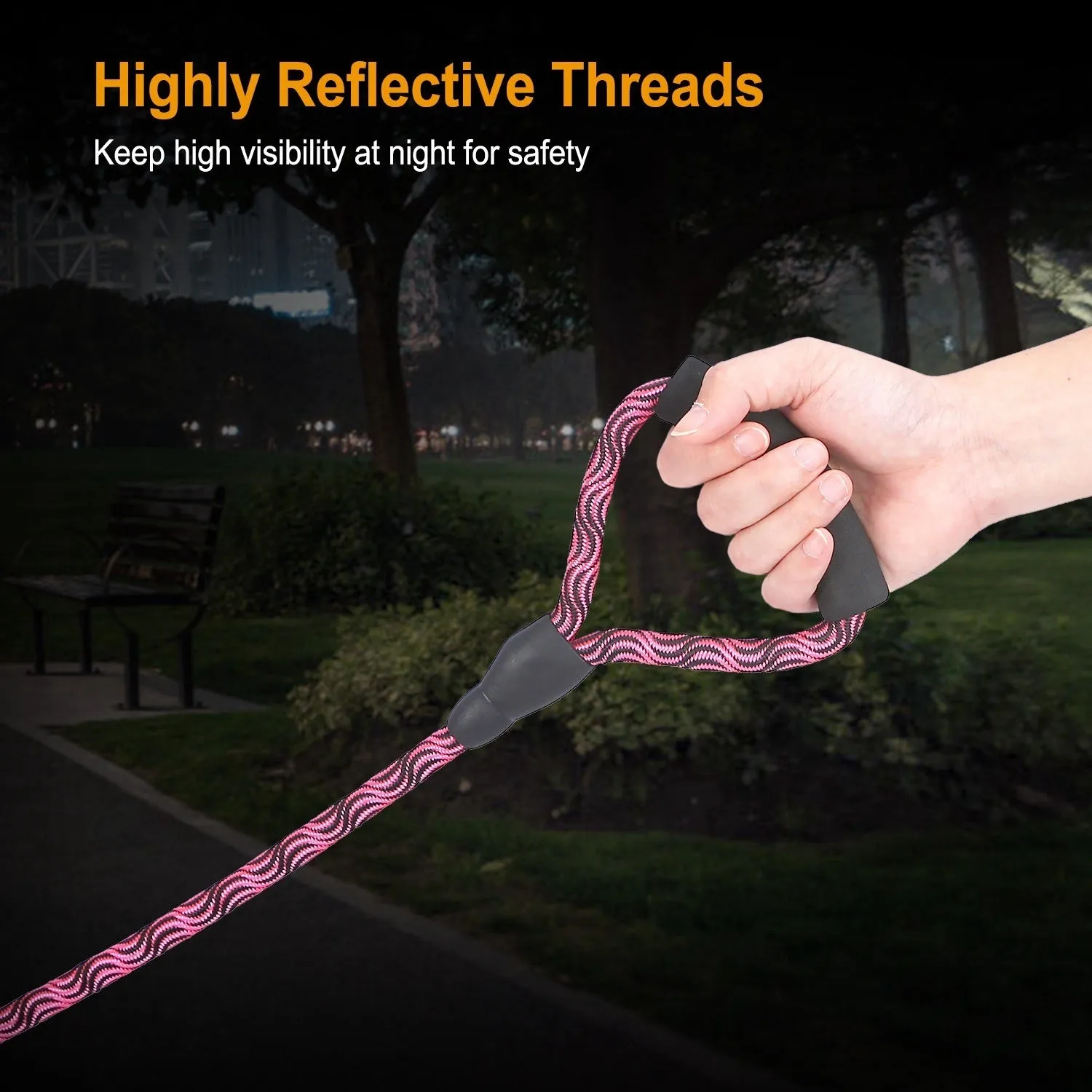 Tangle-Free Double Dog Reflective Leash