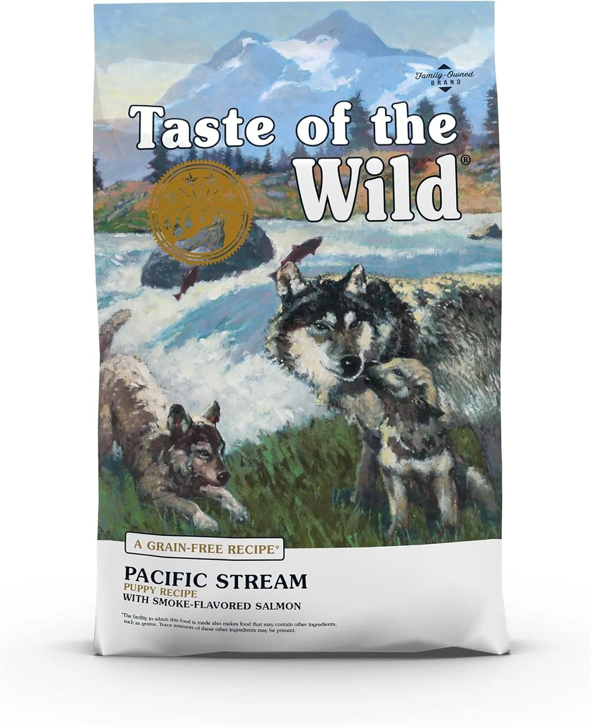 Taste of the Wild Pacific Stream Grain-Free Dry Puppy Food with Smoke-Flavored Salmon 28lb