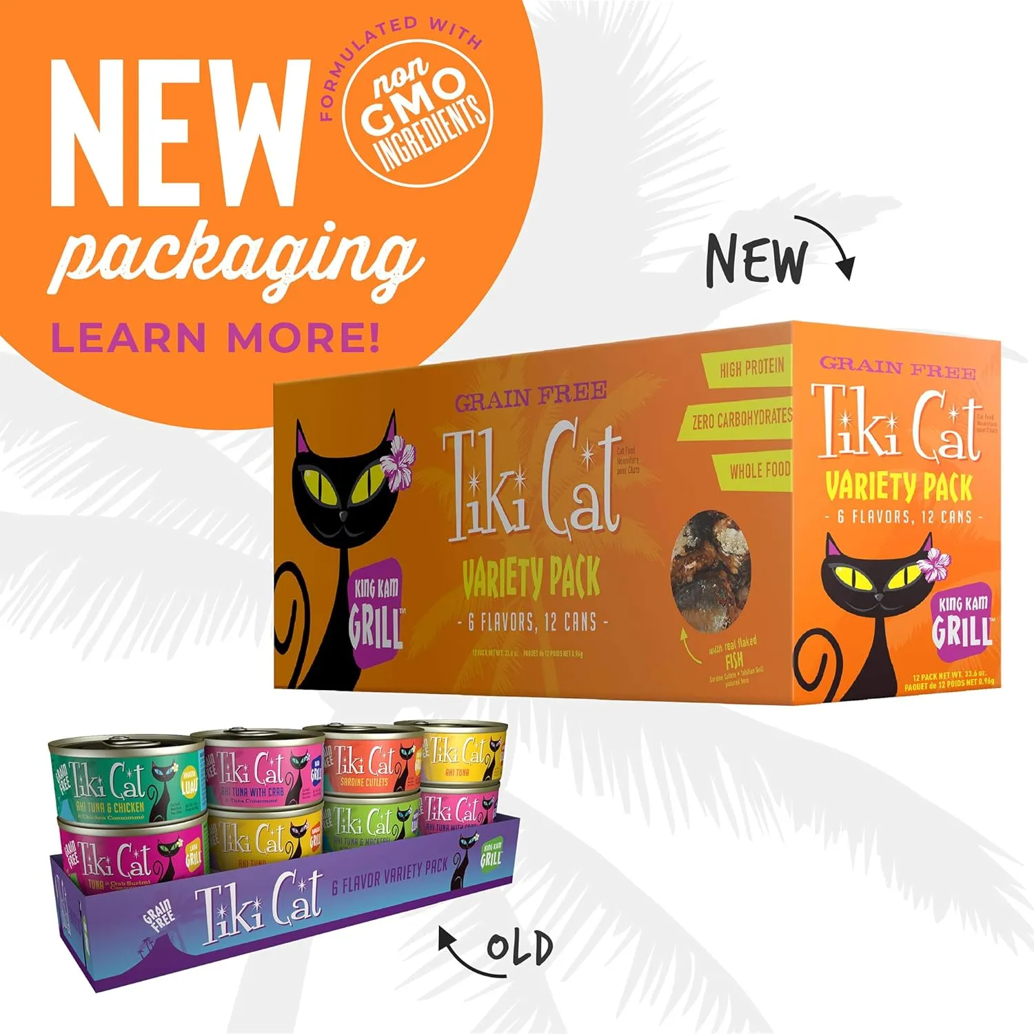 Tiki Cat Grill Wet Cat Food, Variety Pack, 2.8 oz. Cans (12 Count)