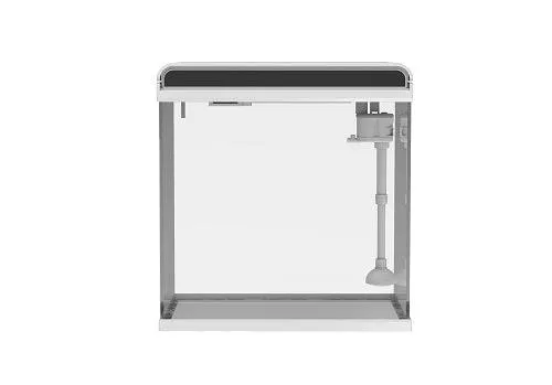Ultra Clear Glass Nano LED Light Fish Tank  - 12L - White
