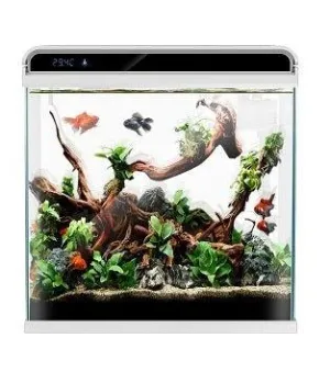 Ultra Clear Glass Nano LED Light Fish Tank  - 12L - White