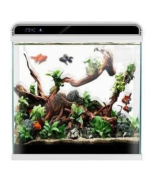 Ultra Clear Glass Nano LED Light Fish Tank  - 12L - White